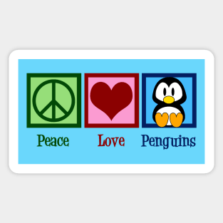 Pretty Peace Love Penguins Sticker